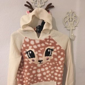 Girls hoodie with embellished hood